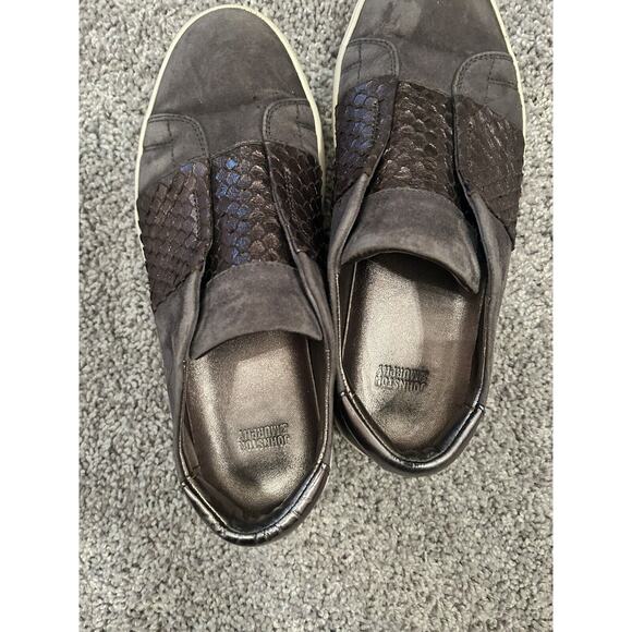 Johnston Murphy Women's Slip On Sneakers‎ Sz 6M Gray Suede Reptile Comfort Shoes - Picture 8 of 14